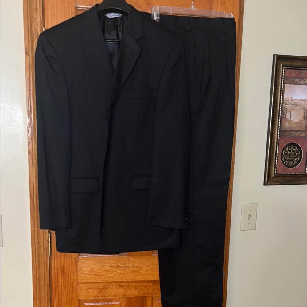 Stafford Men's Black Suit Pants